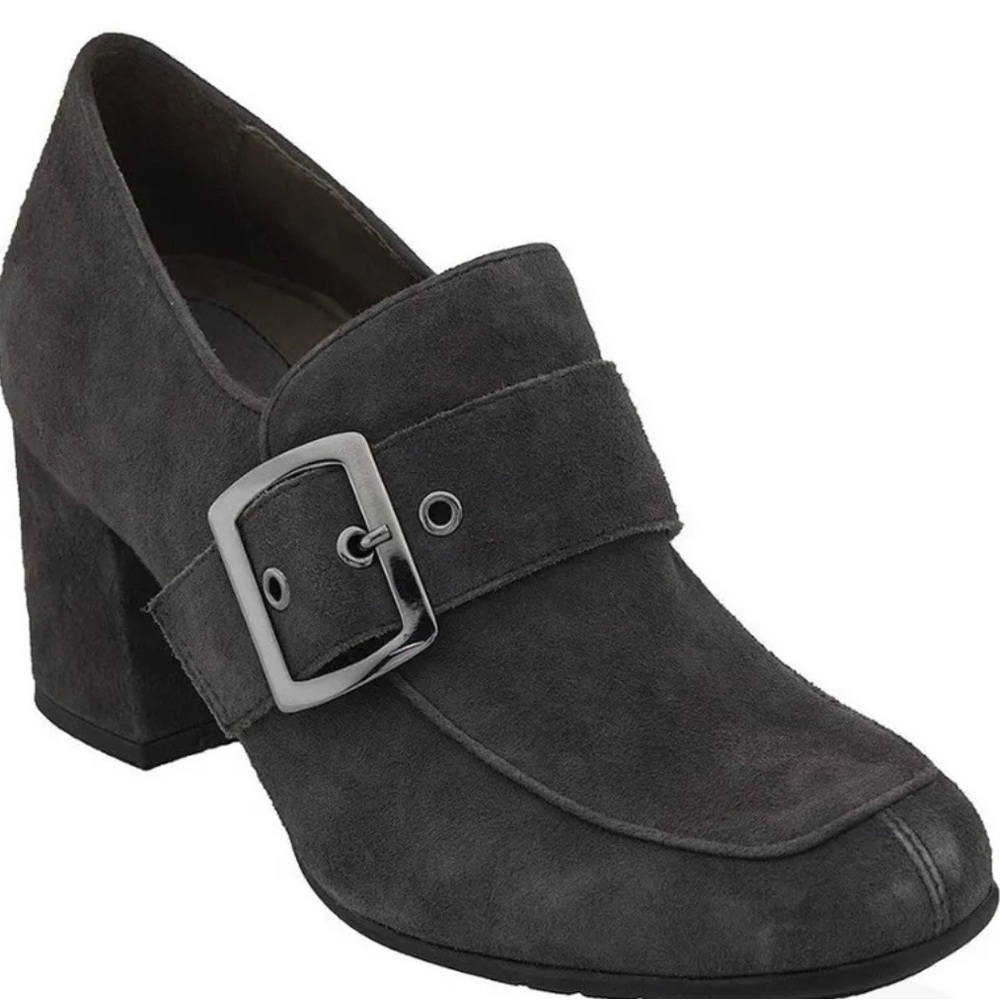 Earthies Dark Slate Rhea Suede Pump Size 10 New